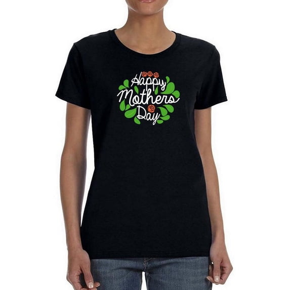 Happy Mother's Day Roses Shaped T-Shirt Women -Image by Shutterstock, Female 3X-Large