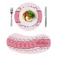 thumbnail image 1 of Happy Mother's Day Round 13 Inch Placemats Set of 8, Farmhouse Pink Floral Love Heart HeatResistant Non Slip Place Mats for Dining Table, Wipeable Braided Kitchen Table Mats for Housewarming, 1 of 9