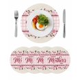 thumbnail image 1 of Happy Mother's Day Round 15 Inch Placemats Set of 4, Pink Floral Buffalo Plaid Burlap HeatResistant Non Slip Place Mats for Dining Table, Wipeable Braided Kitchen Table Mats for Housewarming, 1 of 9