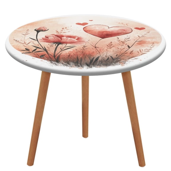 Happy Mother's Day Round Fitted Tablecloth with Flannel Backing Elastic Table Cloth Waterproof Oil-Proof Plastic Table Cover Table Up 40"-54" Diameter)