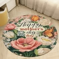 thumbnail image 1 of Happy Mother's Day Round Rugs -Washable Non-Slip Small Round Area Rug Throw Soft Circle Rugs for Bedroom, Modern Print Indoor Carpet for Entryway Sofa Living Room, 1 of 6