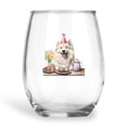 thumbnail image 1 of Happy Mother's Day Samoyed with Sweets and Flowers at a Picnic 15oz Stemless Wine Glass Mug Siberian Sammy Dog Lover Wine Glasses Cup - 13005, 1 of 5