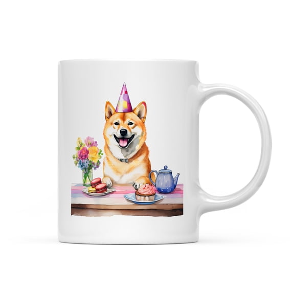 Happy Mother's Day Shiba Inu with Sweets and Flowers at a Picnic Mug Shibas Dog Lovers Gifts Idea Coffee Tea Cup - 13005