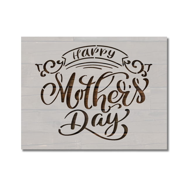 Happy Mother's Day Stencil Template Reusable 8.5 x 11 Inches for ...