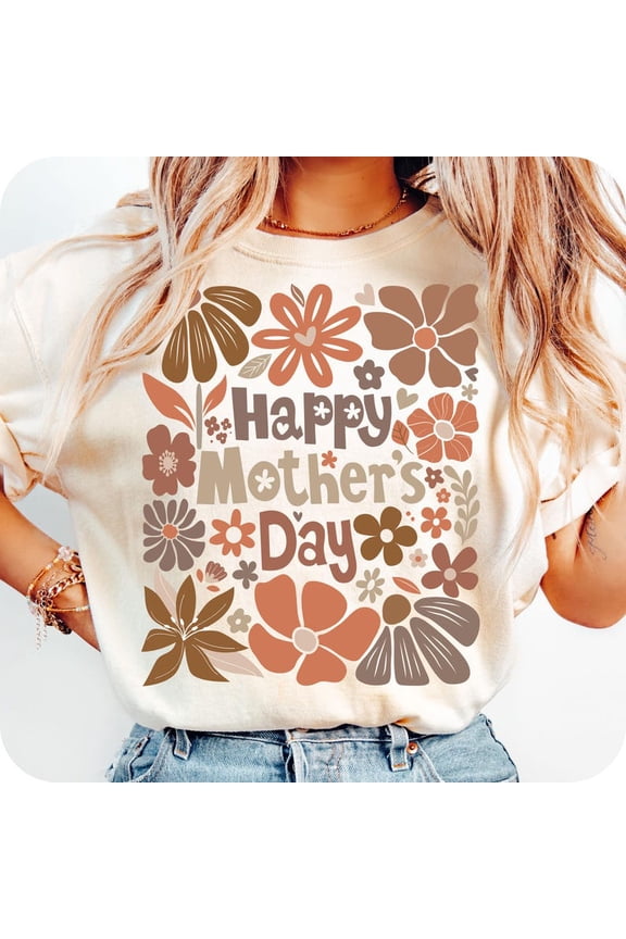 Happy Mother’s Day T-Shirt, Best Mom Ever Tee, Floral Mama Shirt for Women, Cute Mother's Day Gift, Mom Graphic Tee for Her