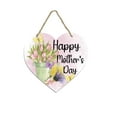 thumbnail image 1 of Happy Mother's Day Welcome Sign Wreath, Heart Wooden Hanging Door Sign Gnome Pattern Red Heart Decor for Mother's Day Front Door Wall Rustic Farmhouse Porch Decorations, 1 of 7
