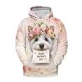 thumbnail image 1 of Happy Mother's Day West Highland White Terrier with Flower Crown and Greeting Card All Over Print 3D Hoodie Unisex Merch Hoodies Westie Westy Dog Lover - 13004, 1 of 6