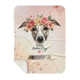 thumbnail image 1 of Happy Mother's Day Whippet with Flower Crown and Greeting Card Cozy Sherpa Blanket Dog Lover Warm Soft Throw Blanket - 13004, 1 of 5