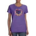 thumbnail image 1 of Happy Mother's Day Wreath Shaped T-Shirt Women -Image by Shutterstock, Female Small, 1 of 4