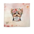 thumbnail image 1 of Happy Mother's Day Yorkshire Terrier with Flower Crown and Greeting Card Tapestry Yorkie Dog Lover Gifts Wall Hanging Backdrop Home Decor - 13004, 1 of 5
