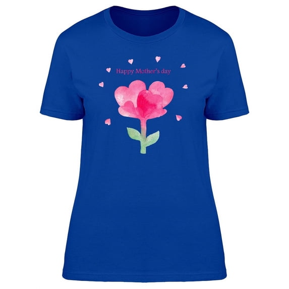 Happy Mothers Day Floral Hearts Tee Women's -Image by Shutterstock