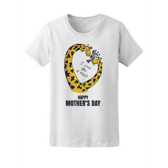 Happy Mothers Day Giraffe T-Shirt Women -Image by Shutterstock, Female Small