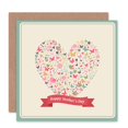 thumbnail image 1 of Happy Mothers Day Heart Greetings Card Plus Envelope Blank inside, 1 of 3