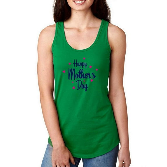 Happy Mothers Day Hearts Racerback Tank Women -Image by Shutterstock, Female XX-Large