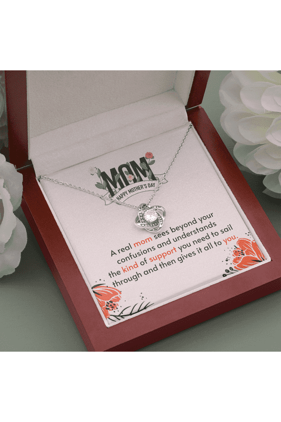 Happy Mothers Day, Mothers Day Gift Necklace, Real Mom Gift Necklace, Gift From Daughter, Sor For Mothers Day