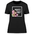 thumbnail image 1 of Happy Mothers Day Pink Tulips T-Shirt Women -Image by Shutterstock, Female Small, 1 of 2