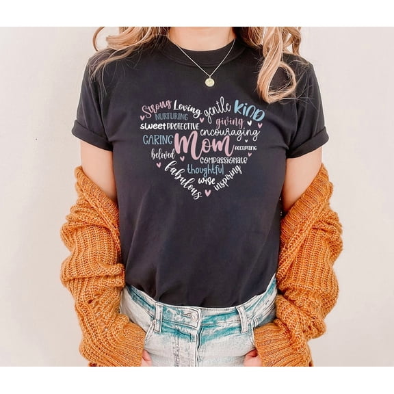 Happy Mothers Day Shirt, Mother Heart in Sayings T-shirt, First Mothers Day, Love You Mother Shirt, Mama Tee, Tshirt All Size S-5XL