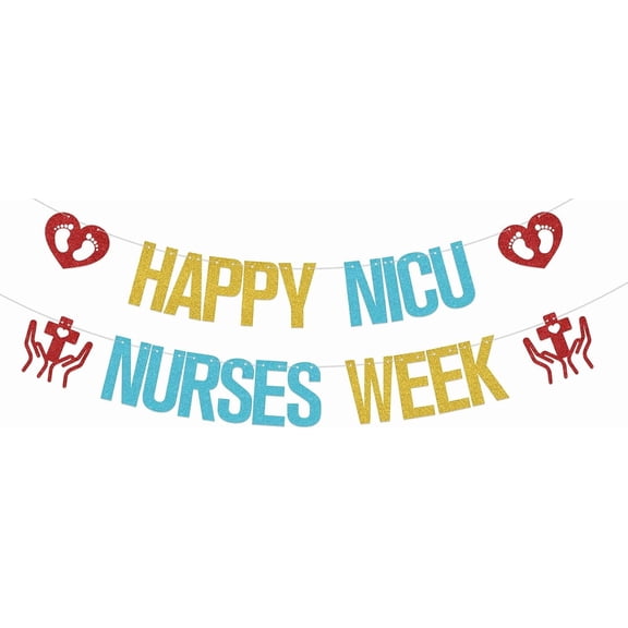 Happy NICU Nurses Week Banner National Neonatal Nurses Week Party Decorations