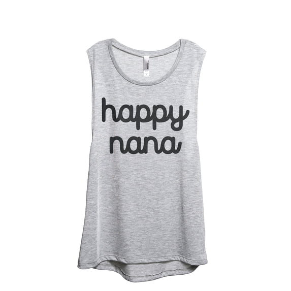 Happy Nana Women's Fashion Sleeveless Muscle Workout Yoga Tank Top Sport Grey X-Large