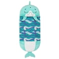 thumbnail image 1 of Happy Nappers: Pillow & Sleepy Sack: Large - Dolphin Disco - 66 x 30", 2-In-1: Plush Animal Opens To Sleeping Bag, Soft Play & Nap Character, Kids 7+, 1 of 18