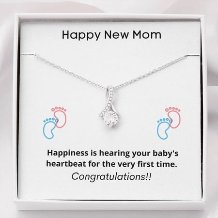 Happy New Mom, Alluring Beauty Necklace, White Alluring Necklace