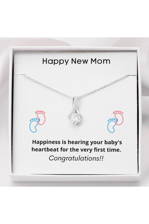 Happy New Mom, Alluring Beauty Necklace, White Alluring Necklace
