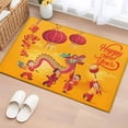 thumbnail image 1 of Happy New Year 2'x3' Washable Rug, Red Yellow Dragon Dance Non-Slip Soft Doormat Area Rugs for Entrance Bathroom Bedsides, StainResistant Carpet for Kitchen Bedroom, Entryway Floor Mat, 1 of 9