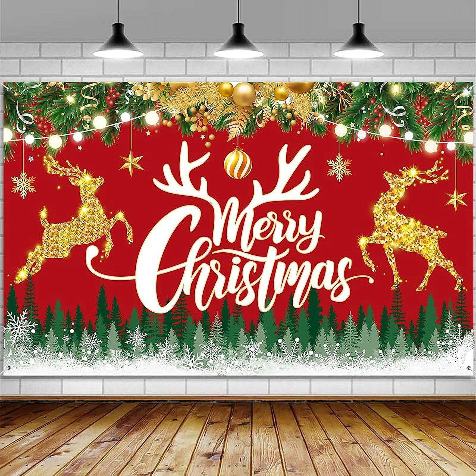 2025 New Year Porch Banner - 71-Inch Outdoor Happy New Year Decoration