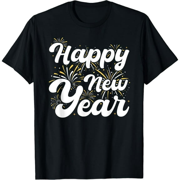 Happy New Year 2025 Fireworks Confetti New Years Eve Party T-Shirt
