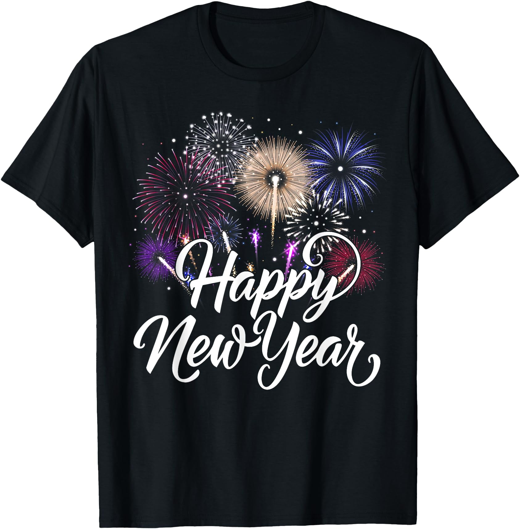 Happy New Year 2025 Fireworks New Year's Eve Party Countdown TShirt