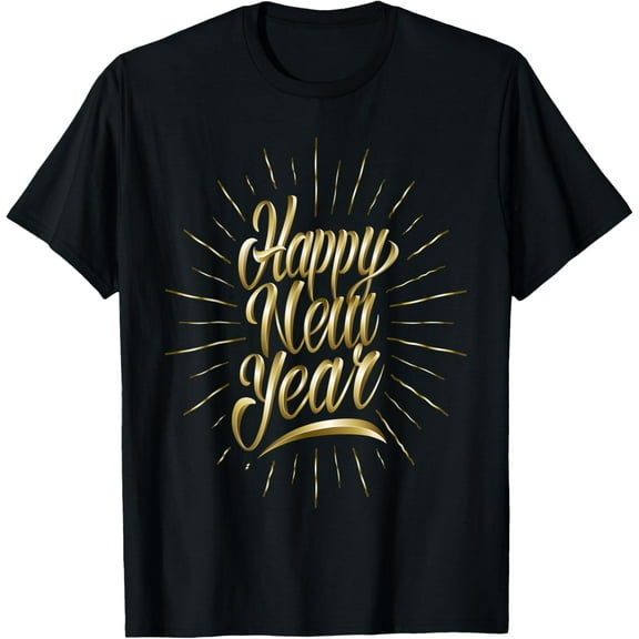 Happy New Year 2025 New Years Eve T-ShirtMen and women, Black T-shirt, size: Extra large