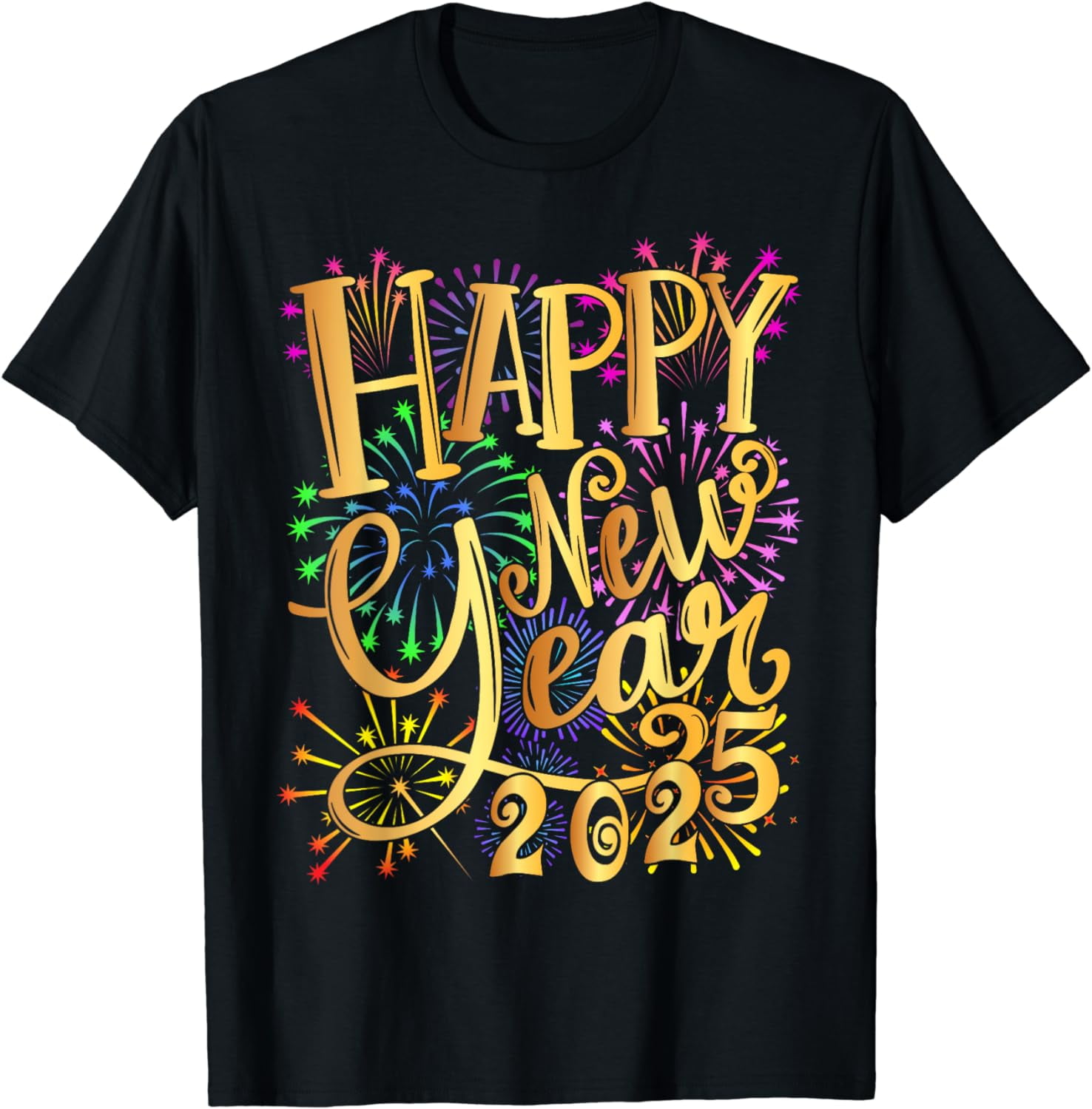 Happy New Year 2025 T-Shirt - Walmart.com