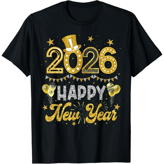 Happy New Year 2026 Funny New Years Eve Party Men Women T-Shirt Shirts