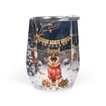 thumbnail image 1 of Happy New Year 2026 German Shepherd Holiday Balloons Party Snow 12oz Stainless Steel Wine Tumbler Insulated Cup with Lid Alsatian Dog Lover Gifts - 13018, 1 of 5