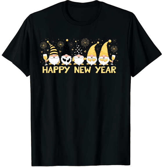 Happy New Year 2026 Graphic Tee T-Shirt for Men Women