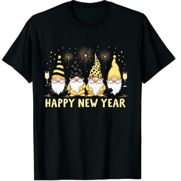 Happy New Year 2026 Graphic Tee T-Shirt for Men Women