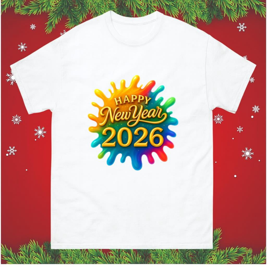 Happy New Year 2026 Happy New Years Eve Party Art Unisex T-Shirt, up to ...