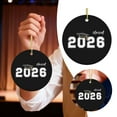 thumbnail image 1 of Happy New Year 2026 Party Decoration, 1 Count, Black Acrylic, 3.1 Inch, Flat Round Ornament, NYE Celebration Hanging Prop, Festive Home Decor, for Tree Wall Gift Bag Tag, 1 of 6