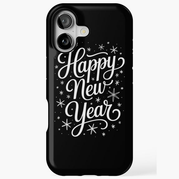 Happy New Year 2026 Party Phone Case with iPhone 17 to 11 Pro Max