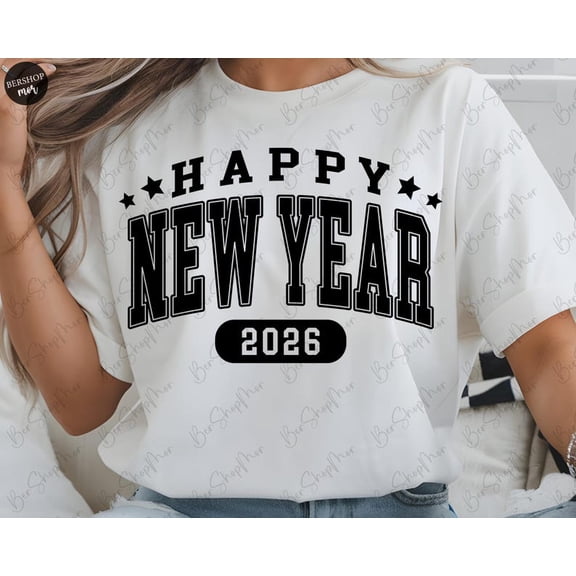 Happy New Year 2026 Shirt, 2026 Shirt, Festive Design WHITE Unisex S-5XL Hot Trending Shirt, Vintage Birthday Gift