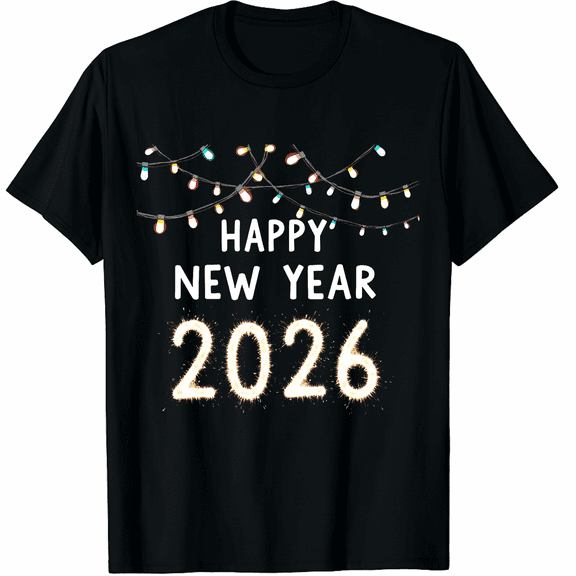Happy New Year 2026 Sparkle Shirt T-Shirt for Men Women
