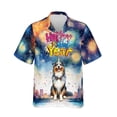 thumbnail image 1 of Happy New Year with Australian Shepherd Fireworks Holiday Xmas Winter 2025 Hawaiian Shirt Breathable Summer Unisex Merch Aussie Dog Lover Gifts - 00025, 1 of 6