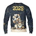 thumbnail image 1 of Happy New Year Australian Shepherd Welcome 2025 Balloon Firework Party All Over Print 3D Sweatshirt Unisex Merch Aussie Dog Lover Gifts - 01014, 1 of 6