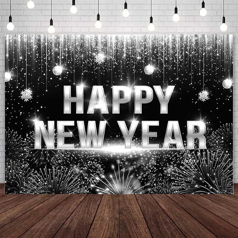 YongFoto 2026 Happy New Year Backdrop 8x6ft Glorious Night Sky - View #8