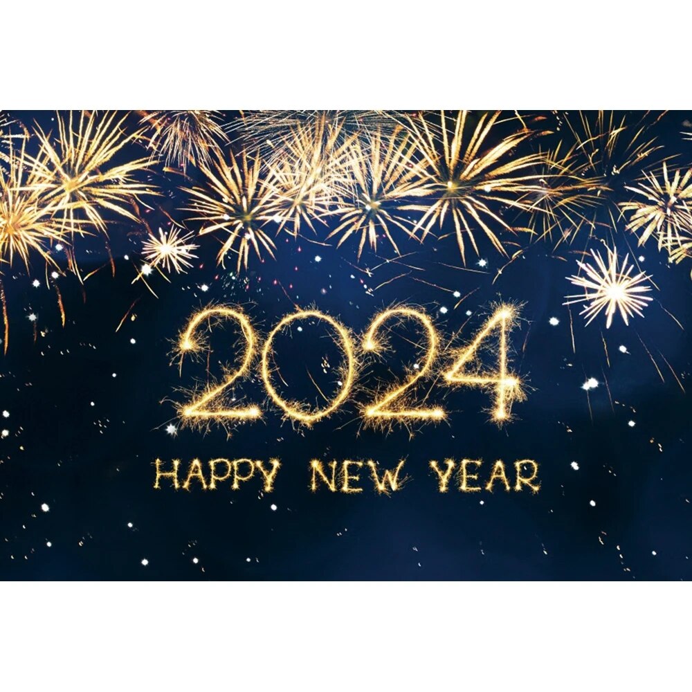 Happy New Year Backdrops For Photography 2024 Baby Portrait