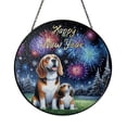 thumbnail image 1 of Happy New Year Beagle Family Cheer Winter Midnight Firework Stained Glass Suncatcher Beagles Dog Lover Gifts Idea Window Hanging Sign Decor - 02025, 1 of 5