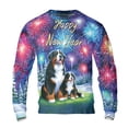 thumbnail image 1 of Happy New Year Bernese Mountain Dog Family Cheer Winter Midnight Firework All Over Print 3D Sweatshirt Unisex Merch Berner Lover Gifts - 02025, 1 of 6