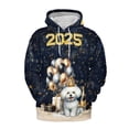 thumbnail image 1 of Happy New Year Bichon Frise Welcome 2025 Balloon Firework Party All Over Print 3D Hoodie Unisex Merch Hoodies Bichons Dog Lovers Gifts Idea - 01014, 1 of 6
