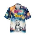 thumbnail image 1 of Happy New Year with British Shorthair Fireworks Holiday Xmas Winter 2025 Hawaiian Shirt Breathable Summer Unisex Merch Cat Lover Kitten Owner Gifts - 00025, 1 of 6