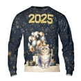 thumbnail image 1 of Happy New Year British Shorthair Welcome 2025 Balloon Firework Party All Over Print 3D Sweatshirt Unisex Merch Cat Lover Kitten Owner Gifts - 01014, 1 of 6